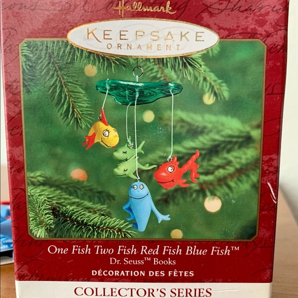 DR SUESS HALLMARK KEEPSAKE ORNAMENT 2000 Collector’s Series One Fish Two Fish - Picture 1 of 11